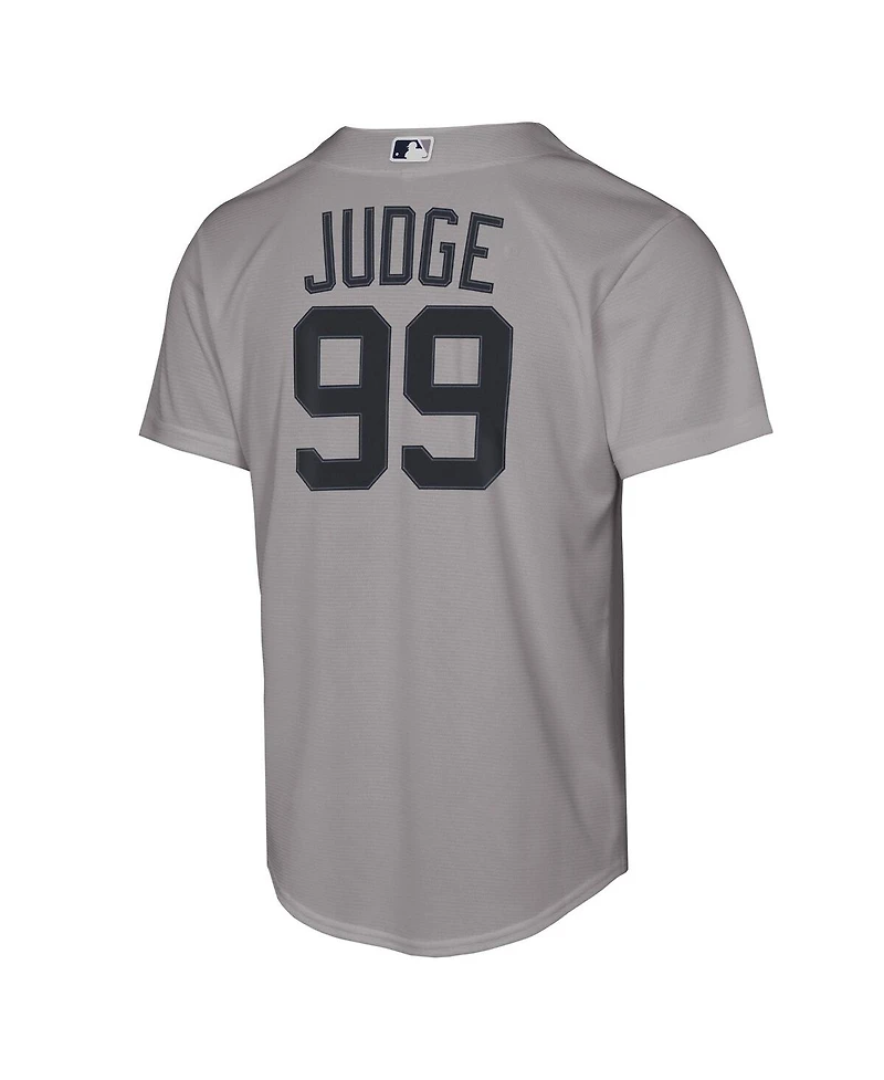 Nike Big Boys and Girls Aaron Judge Gray New York Yankees Road Replica Jersey