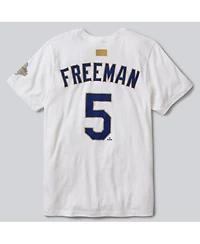 Nike Men's Freddie Freeman White Los Angeles Dodgers 2026 Gold Collection Name & Number T-Shirt