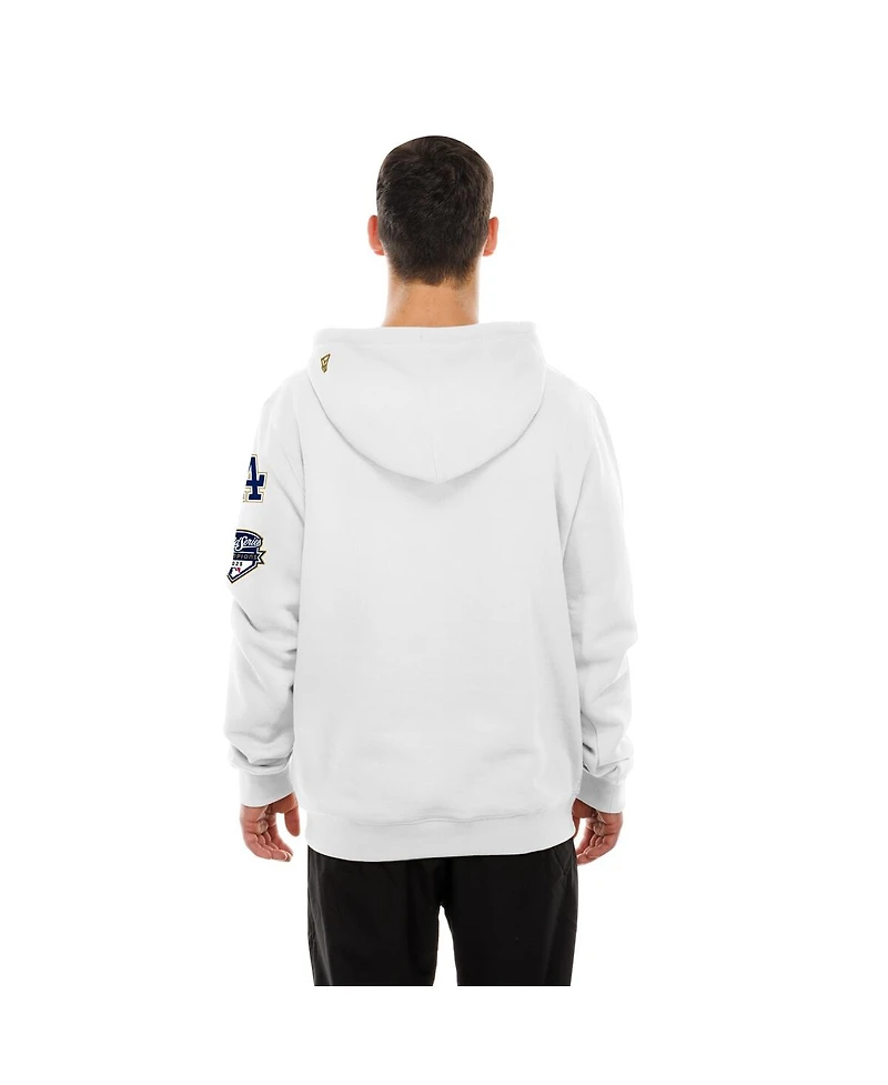 New Era Men's White Los Angeles Dodgers 2026 Gold Collection Logo Hoodie