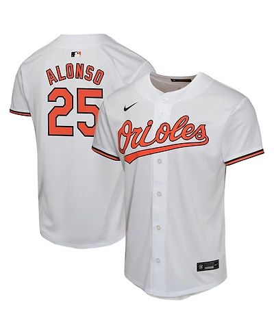 Nike Big Boys and Girls Pete Alonso White Baltimore Orioles Game Player Jersey