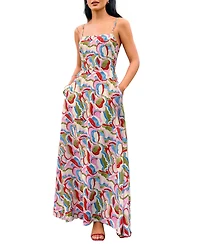Cupshe Women's Virtual Paradise Abstract Maxi Beach Dress