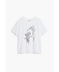 Desigual Women's Floral T-shirt feminine silhouette