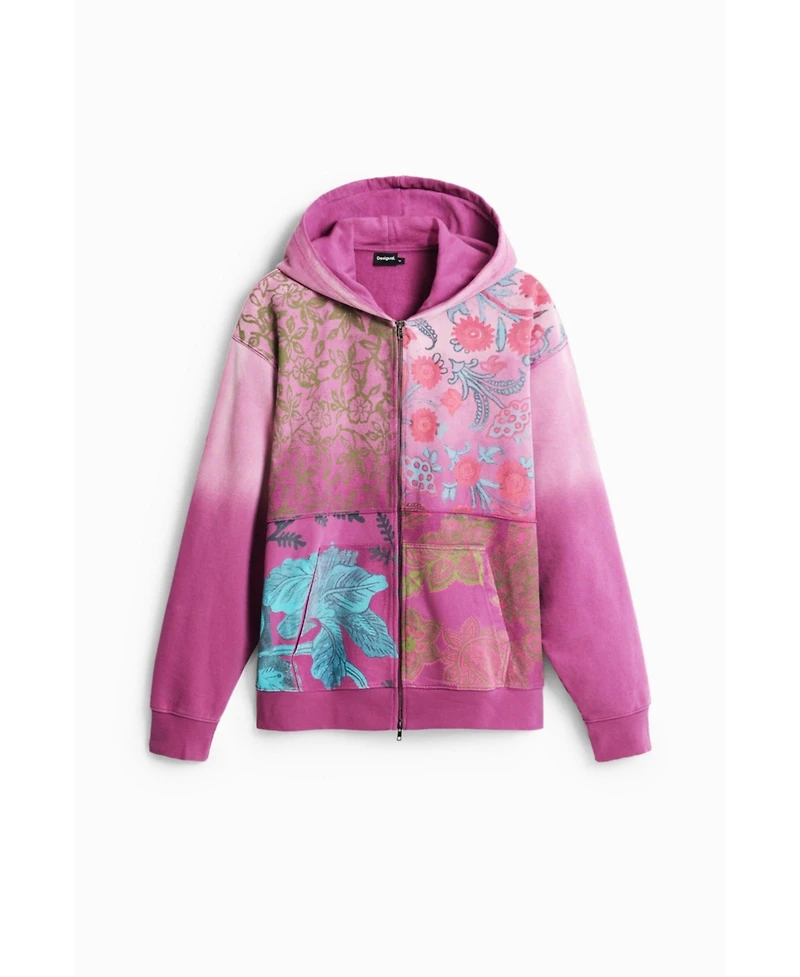 Desigual Men's Floral Zipper Sweatshirt