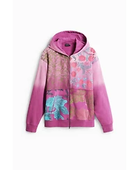 Desigual Men's Floral Zipper Sweatshirt