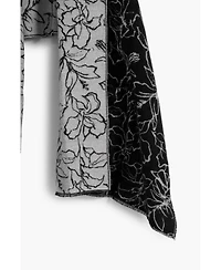 Desigual Women's Reversible floral cape scarf