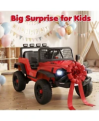 Slickblue 24V Electric Ride On Car for Kids with Parent Remote, Music and Lights