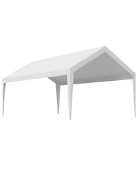 Sugift 12 x 20 ft Waterproof Carport Replacement Canopy Cover Car Shelter Tarp Frame Not Included