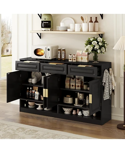 Rainsken Farmhouse Sideboard Buffet Cabinet