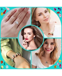 Gnuadz 1660pcs Crystal Beads Ring Making Kit for Adults Women Diy Jewelry Supplies 28 Colors