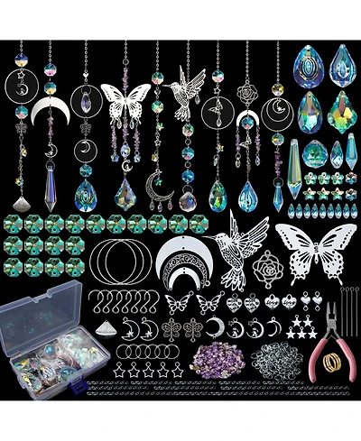 Gnuadz 400pcs Diy Suncatchers Kit Hummingbird Crystal Prism Rainbow Maker Window Decor