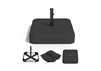 Aecojoy Patio Umbrella Base, 220 lbs Heavy Duty Sand Filled Weighted Umbrella Stand with 2 Sandbags