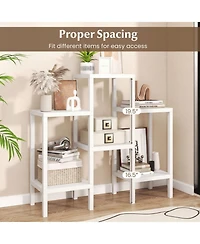 Gouun 6-Tier Modular Plastic Storage Shelves for Living Room, Kitchen and Bathroom