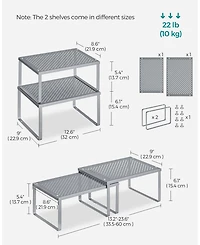 Gnuadz Metal Stackable Expandable Cabinet Countertop Spice Organizer Rack