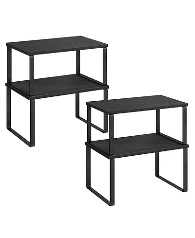 Gnuadz Stackable Expandable Cabinet Organizer Shelf Metal Wood Spice Rack