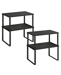 Gnuadz Stackable Expandable Cabinet Organizer Shelf Metal Wood Spice Rack