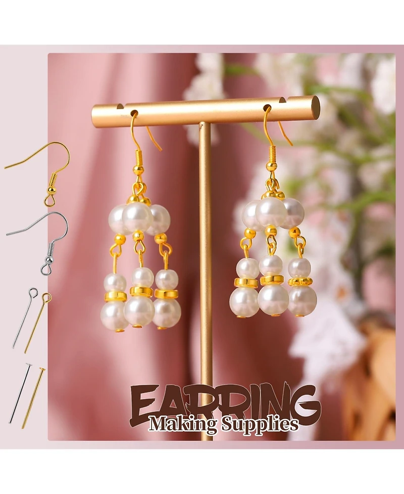 Gnuadz 1200pcs Jump Rings Earring Hooks Lobster Clasps Necklace Extenders Jewelry Findings Kit