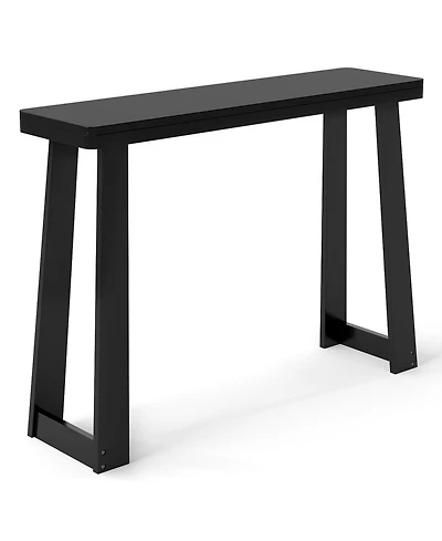Gouun Solid Rubber Wood 43-Inch Console Table
