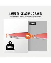 Gouun Iridescent Rainbow Acrylic Round Side Table 17.7-Inch