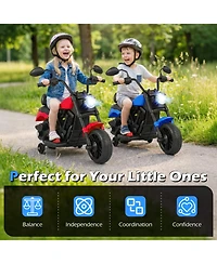 Slickblue 6V Electric Kids Motorcycle with Training Wheels, Headlight and Music