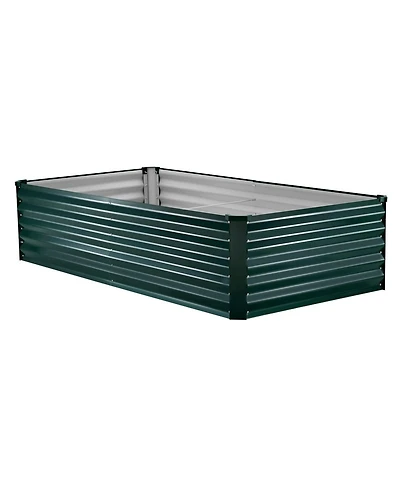 Sugift Galvanized Raised Garden Bed 6.67 x 3.35 ft Rustproof Elevated Planter Box for Vegetables