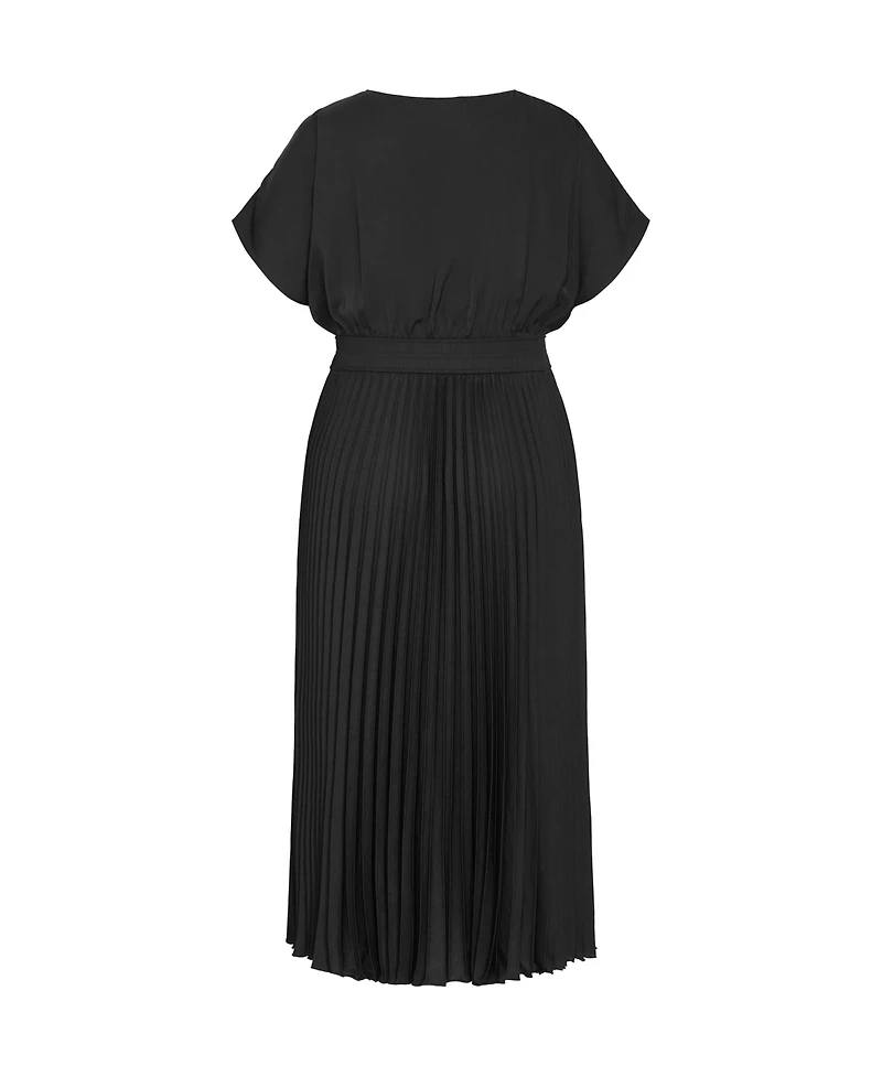 City Chic Women's Elia Pleat Dress