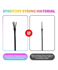 Gnuadz 4 rolls 660ft Stretchy Bracelet String Kit Elastic Cord Beading Diy Crafts Necklace Sewing