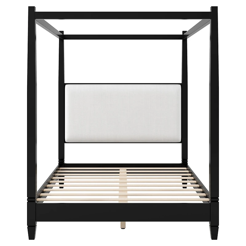 Streamdale Furniture Canopy Platform Bed w/Upholstered Headboard