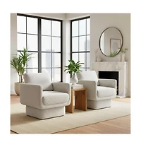 Maison Boucle Modern Swivel Accent Chair, Upholstered Lounge Chair, 1 Piece