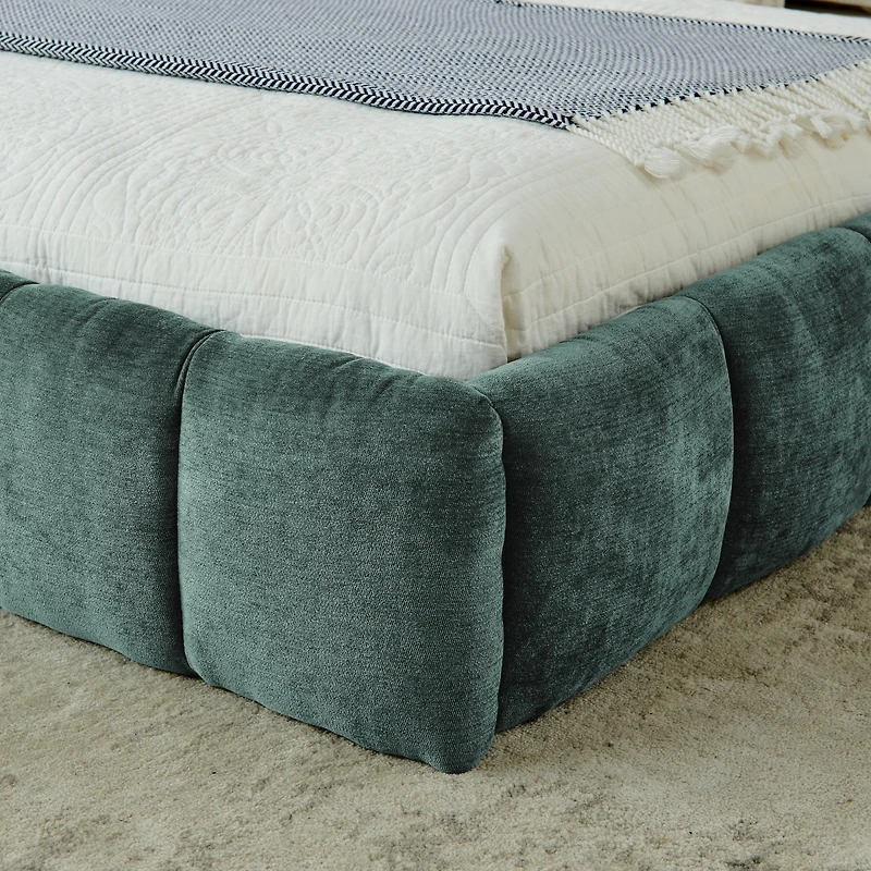 Streamdale Furniture Ca King Upholstered Platform Bed, Chenille