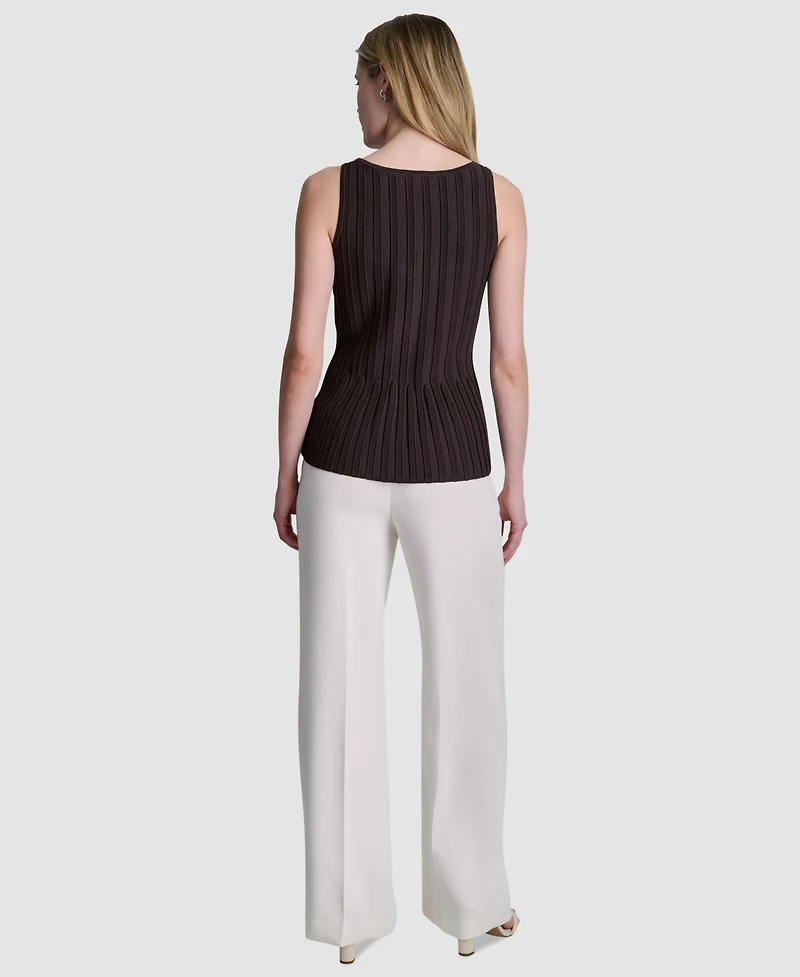 Dkny Women's Peplum Crew Neck Sweater