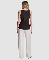 Dkny Women's Peplum Crew Neck Sweater