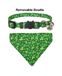 Aronkl Cat Collars Breakaway With Removable Bandana Adjustable Bunny Pattern Kitten