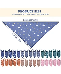 Aronkl 30 Pack Dog Bandanas Bulk Plaid Adjustable Washable Scarf Triangle Pet Costume Outfit For Small Medium Large Dogs Cats