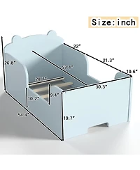 Streamdale Furniture Bear Floor Bed Frame for Toddlers