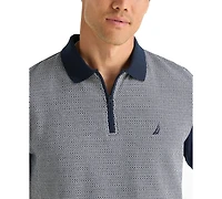 Nautica Men's Short-Sleeve Jacquard Jersey Polo Shirt