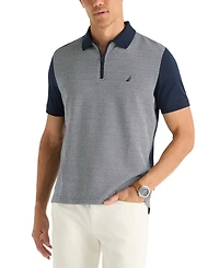 Nautica Men's Short-Sleeve Jacquard Jersey Polo Shirt