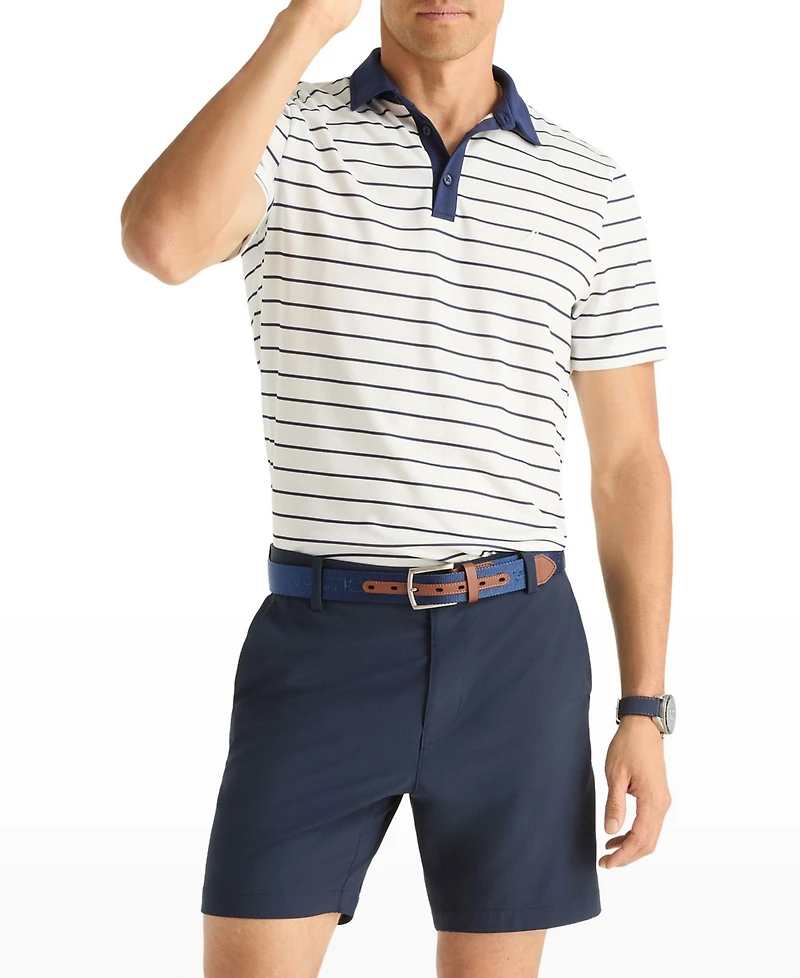Nautica Men's Striped Moisture-Wicking Classic-Fit Polo Shirt