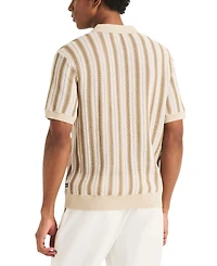 Nautica Men's Short-Sleeve Striped Polo Sweater