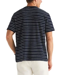 Nautica Men's Striped Jacquard Cotton Classic-Fit Crewneck T-Shirt