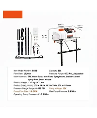 Sugift Atv Spot Sprayer, 15.9 Gal, Nozzle Boom, 12V Pump, 20Feet Hose for Weed Spraying