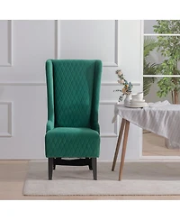 Streamdale Furniture Velvet High-Back Accent Chair
