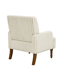 Streamdale Furniture Corduroy Accent Chair with Wood Legs
