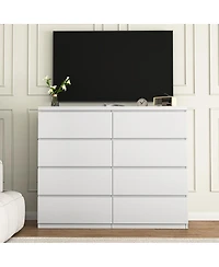 Streamdale Furniture 8-Drawer Wood Dresser/Chest for Bedroom and Living Room
