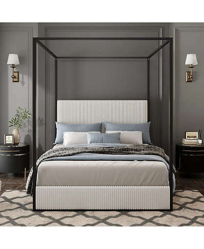 Streamdale Furniture Luxury Metal Canopy Bed, King