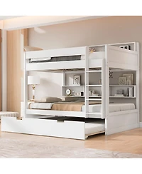 Streamdale Furniture Full over full bunk bed with trundle