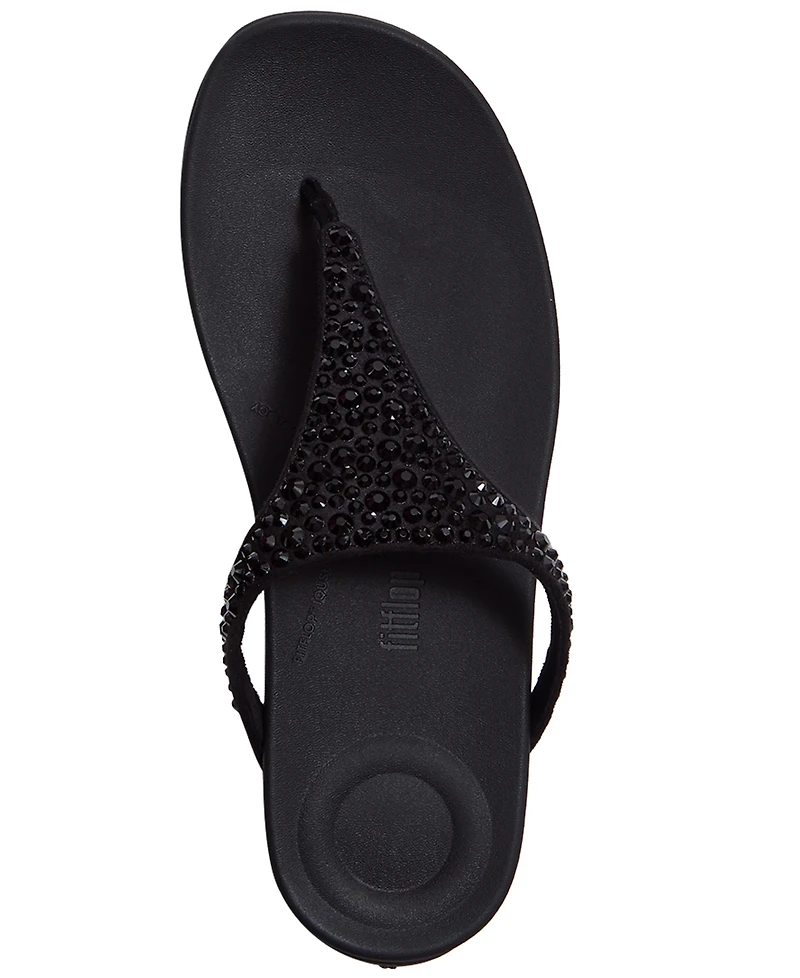 FitFlop Women's Solay Mixed-Crystal Wedge Sandals