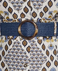 Jessica Howard Plus Collared Belted Shirt Dress