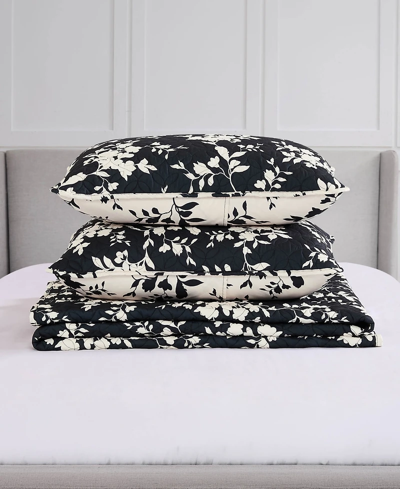 Nine West Silhouette Floral 3-Pc. Quilt Set