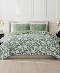Nine West Laural Floral 3-Pc. Quilt Set