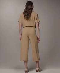 Donna Karan Weekend Womens Boat Neck Top Straight Leg Pull On Pant